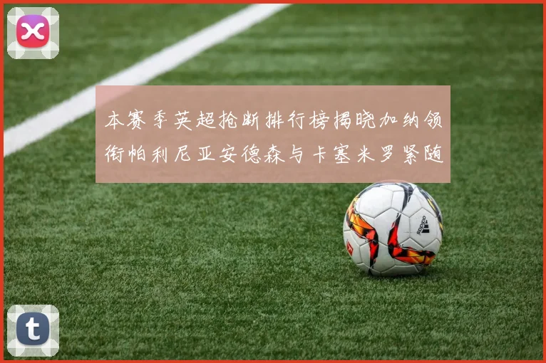 本赛季英超抢断排行榜揭晓加纳领衔帕利尼亚安德森与卡塞米罗紧随其后